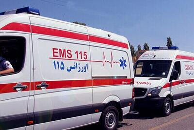انحراف اتوبوس حامل دانش آموزان در جاده قزوین