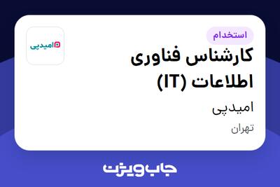 استخدام کارشناس فناوری اطلاعات (IT) در امیدپی