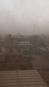 طوفان شدید در شهرک مدرس تهران + فیلم