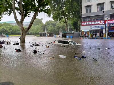 شهر عامل شیوع کرونا زیر آب رفت+ عکس