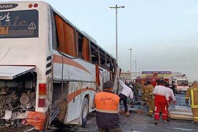 حادثه برای اتوبوس حامل دانش‌آموزان در جاده قزوین