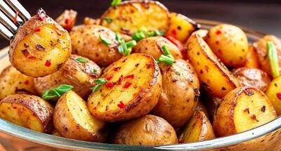تا حالا سیب زمینی به این خوشمزه ای نخورده بودم دستور پخت سریع و فوق العاده آسون!