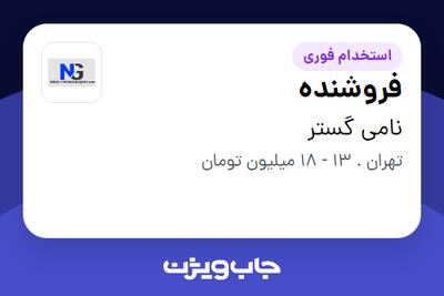 استخدام فروشنده - خانم در نامی گستر