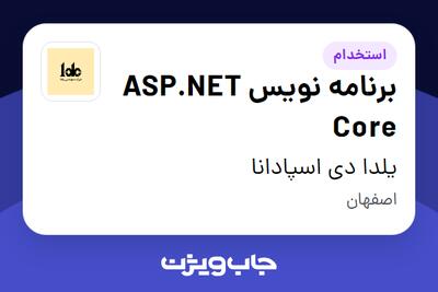 استخدام برنامه نویس  ASP.NET Core در یلدا دی اسپادانا
