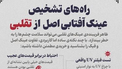 راه‌های تشخیص عینک آفتابی اصل از تقلبی