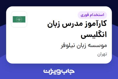 استخدام کارآموز مدرس زبان انگلیسی - خانم در موسسه زبان نیلوفر
