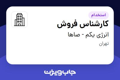 استخدام کارشناس فروش - خانم در انرژی یکم - صاها