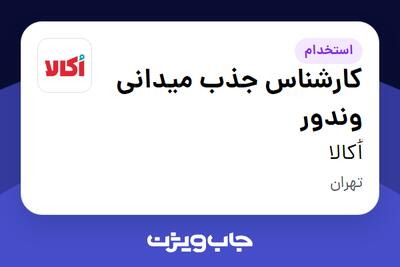 استخدام کارشناس جذب میدانی وندور - آقا در اُکالا