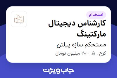 استخدام کارشناس دیجیتال مارکتینگ در مستحکم سازه پیلتن