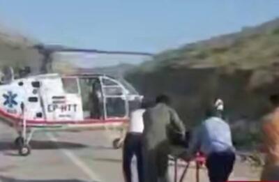 فیلم/ نجات مادر و نوزاد فریدونشهری با بالگرد اورژانس
