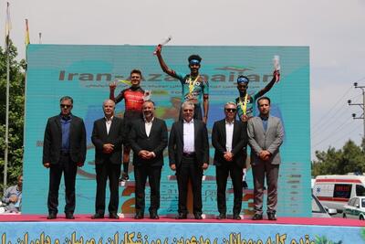 دو آلمانی در مرحله اول تور دوچرخه‌سواری ایران - آذربایجان روی سکو رفتند