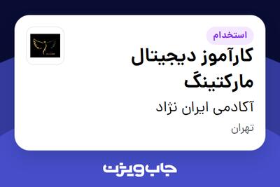 استخدام کارآموز دیجیتال مارکتینگ در آکادمی ایران نژاد