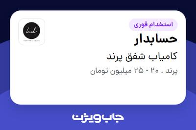 استخدام حسابدار - خانم در کامیاب شفق پرند