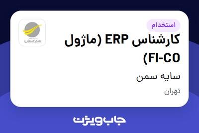 استخدام کارشناس ERP (ماژول FI-CO) در سایه سمن