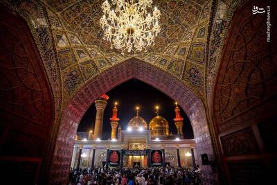 عکس/ حال و هوای کاظمین در شب شهادت جوادالائمه(ع)