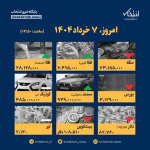 اینفوگرافیک / امروز ۷ خرداد قیمت‌ها چقدر است؟