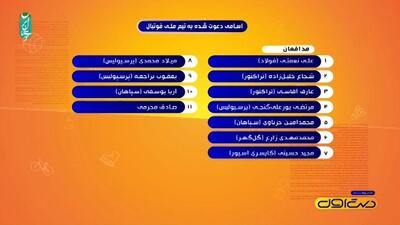 لیست نهایی بازیکنان دعوت شده به اردوی تیم ملی فوتبال مشخص شد