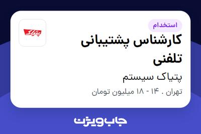 استخدام کارشناس پشتیبانی تلفنی در پتیاک سیستم