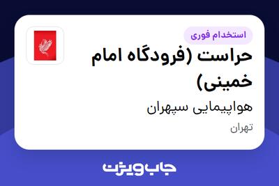 استخدام حراست (فرودگاه امام  خمینی) - آقا در هواپیمایی سپهران