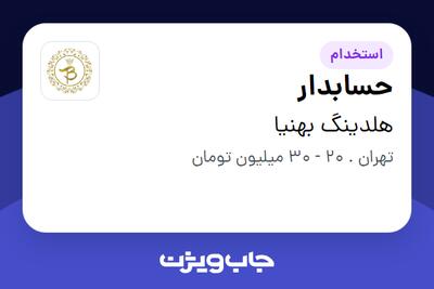 استخدام حسابدار در هلدینگ بهنیا