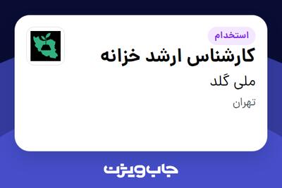 استخدام کارشناس ارشد خزانه در ملی گلد