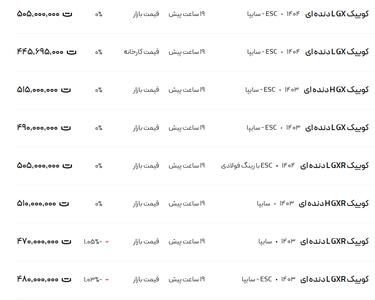 قیمت کوئیک، امروز ۸ خرداد ۱۴۰۴