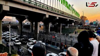 سقوط مرگبار از پل نیایش در تهران
