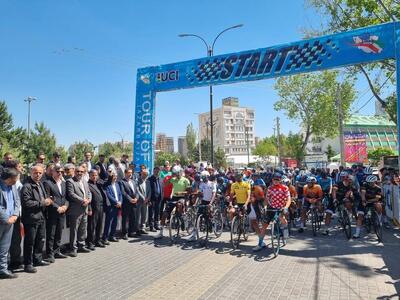 مرحله پنجم سی و هفتمین دوره تور دوچرخه سواری ایران-آذربایجان آغاز شد