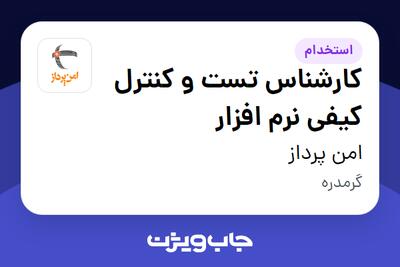 استخدام کارشناس تست و کنترل کیفی نرم افزار در امن پرداز