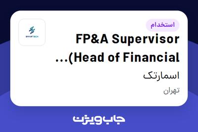 استخدام FP A Supervisor (Head of Financial Planning and Analysis) در اسمارتک
