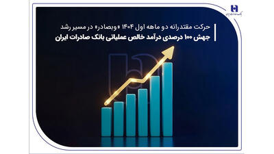 جهش ۱۰۰ درصدی درآمد خالص عملیاتی بانک صادرات ایران