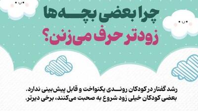 چرا بعضی بچه‌ها زودتر حرف می‌زنن؟