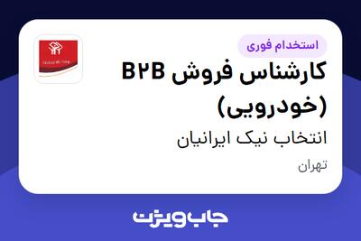 استخدام کارشناس فروش B2B (خودرویی) در انتخاب نیک ایرانیان