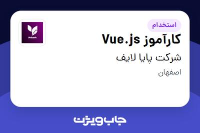 استخدام کارآموز Vue.js در شرکت پایا لایف