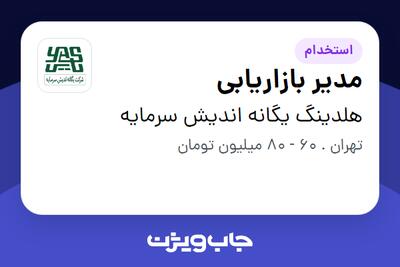 استخدام مدیر بازاریابی در هلدینگ یگانه اندیش سرمایه