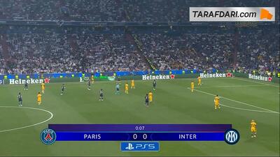 خلاصه بازی پاری سن ژرمن 5-0 اینتر با گزارش عربی (فینال لیگ قهرمانان اروپا - 25-2024) - پارس فوتبال
