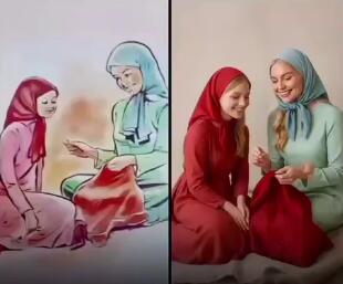 با هوش مصنوعی عکس‌های فارسی دبستان را واقعی کردند