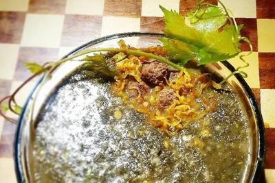 طرز تهیه آش برگ مو