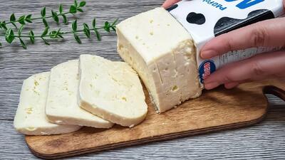نیم کیلو پنیر از ۱ لیتر شیر من دیگه پنیر نمیخرم ساده خوشمزه و ارزان!