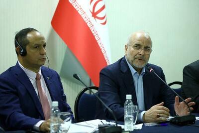 قالیباف: همه باید برای تسهیل تجارت ایران و ونزوئلا کمک کنیم/دیدار جمعی از علمای ادیان، نخبگان علمی ونزوئلا با قالیباف/رئیس مجلس در جمع دانشجویان دانشگاه ارتباطات و اطلاعات ونزوئلا: آموخته‌ایم که اقتدار واقعی، از دل مردم برمی‌خیزد، نه از بیرو