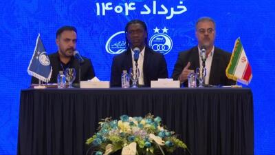 صحبتهای علی نظری جویباری در مراسم معارفه کلارنس سیدورف