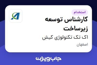 استخدام کارشناس توسعه زیرساخت - آقا در اک تک تکنولوژی کیش