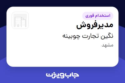 استخدام مدیرفروش در نگین تجارت چوبینه