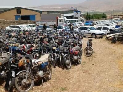 ۲۸۳ دستگاه موتورسیکلت و ۲۳ خودروی رسوبی توقیفی در پارکینگ‌های شهرستان دورود تعیین تکلیف شدند