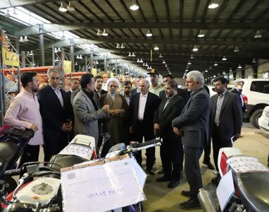 بازدید وزیر دادگستری از انبار سازمان جمع‌آوری و فروش اموال تملیکی یزد