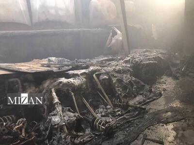 مهار آتش‌سوزی در یک انبار لوازم یدکی در جاده قدیم کرج