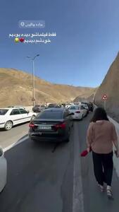 قفل شدن جاده چالوس زیر بار ترافیک