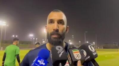 صحبت های روزبه چشمی پس از برگزاری تمرین امشب تیم ملی در قطر