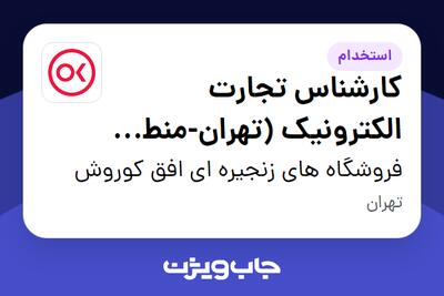 استخدام کارشناس تجارت الکترونیک (تهران-منطقه 6) در فروشگاه های زنجیره ای افق کوروش