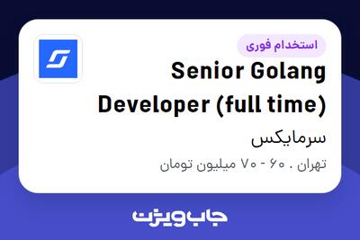استخدام Senior Golang Developer (full time) در سرمایکس